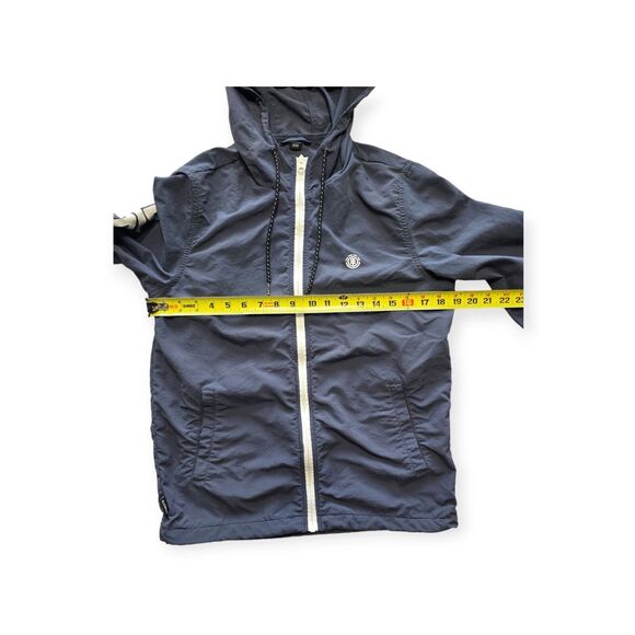 Element Windbreaker Jacket Navy Blue Men Size S Element Logo Long Sleeve Zip - Picture 3 of 6